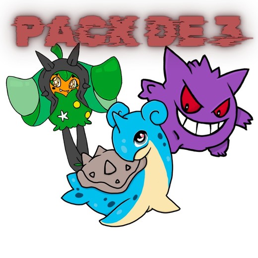 Pack de 3 Stickers Pokémon simbolicos